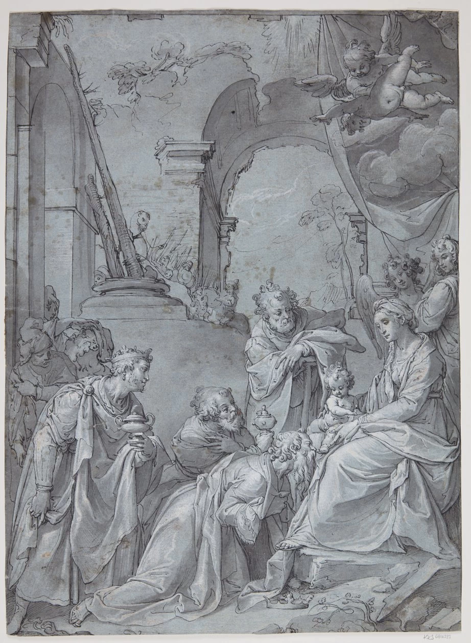 Bartholomeus Spranger - Adorazione dei pastori, Statens Museum for Kunst